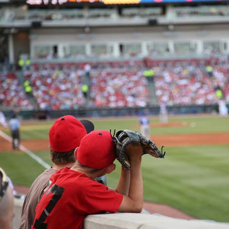 Baseball dreams kids watching baseball game
